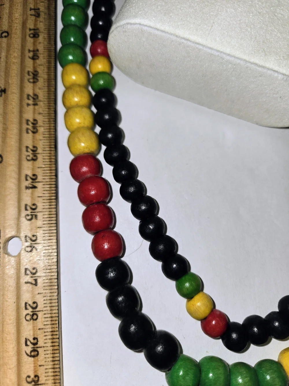 Unisex Multicolor Wood Beaded Necklaces and Braided Bracelet Set Rasta Style